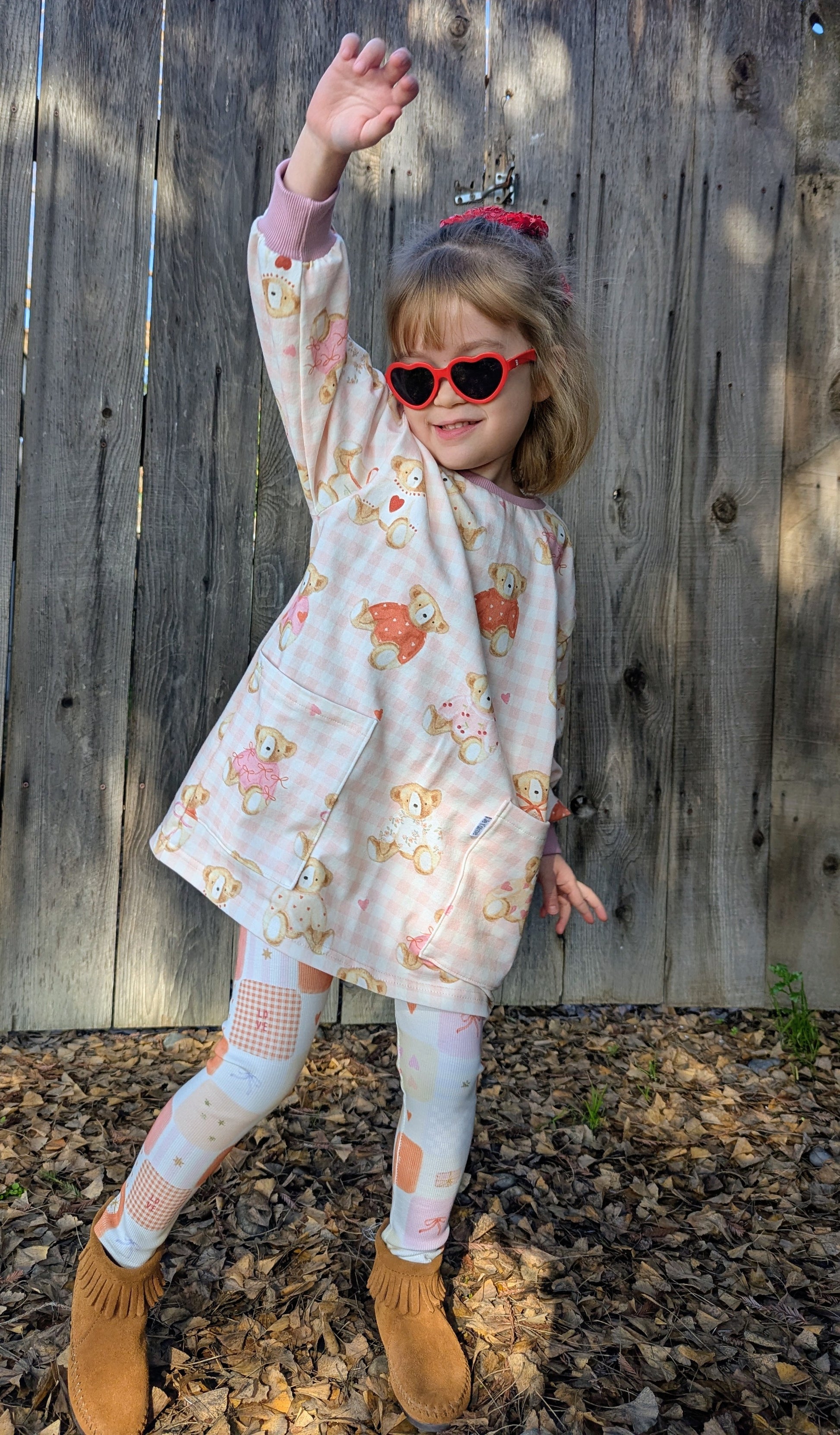 long sleeve dress with leggings Babies Autumn Dress & Leggings Set, Nostalgia Rose/Root/Oak / 0-3M